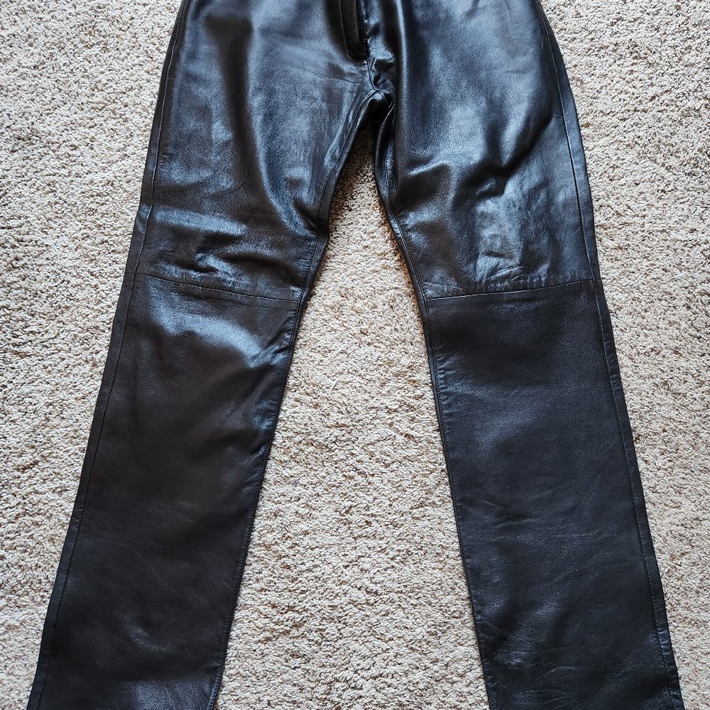 Genuine leather pants 34